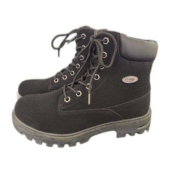 Lugz Womens Brace Hi Lace Up Casual Ankle Boots Black Velvet size 7 - Picture 2 of 12